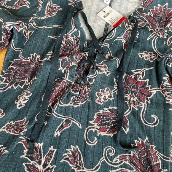 🆕 WilliamRast Phoebe Reflecting Pond Lace Up Shirt - Picture 7 of 10